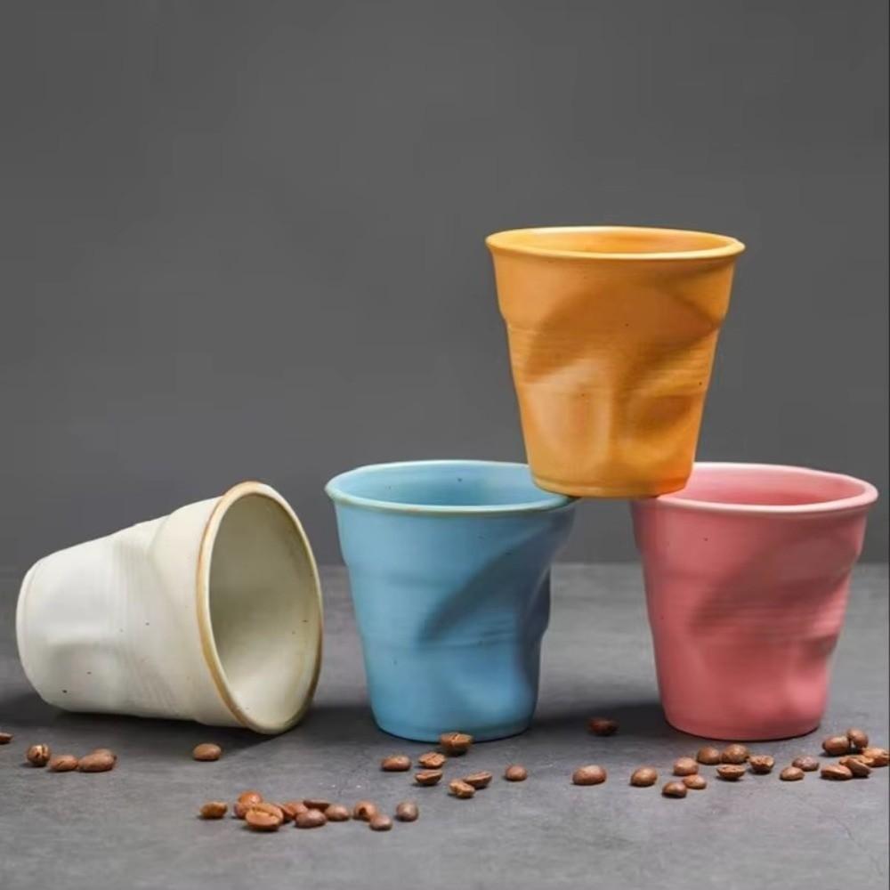 Coarse Ceramic Coffee Mugs Iron Rust Defects Espresso Cup Retro Tea Cup Afternoon Tea Cup