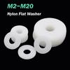 M2 M3 M4 M5 M10~M20 Plastic Alb Nylon Șaibă Plată Distanțiere Izolatoare din Plastic Garnituri Șaibe de Nylon Garnitură Plată Grosime 1mm~3mm