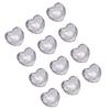 12Pcs Transparent Square Jelly LED Heart Lights Water Induced Flashing Ice Cubes for Wine Cocktails Party Bar Club Wedding