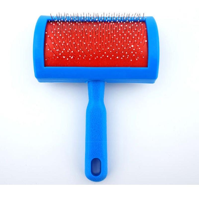 Stain-resistant Fur Brush For Dogs Plastic Handle Wholesale Pet Grooming Tool