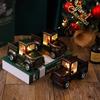 Christmas Decoration Santa Claus Driving Car Ornaments Water-filled Wind Lanterns Christmas Night Lights Gift Window Ornaments