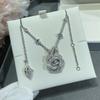 Vintage Hot Brand Women's Necklace Luxury Jewelry For Women Designer Pendant Pure 925 Sterling Silver Rose Gold Flower Necklaces