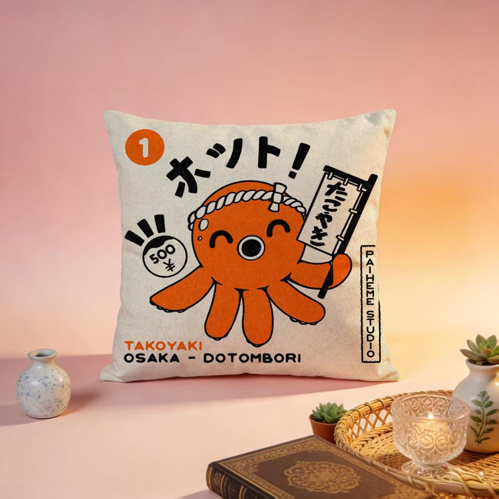 Hot TTakoyakied Cushion Cover Premium SkinFriendly Pillow Case MultiPurpose for Home Office Travel