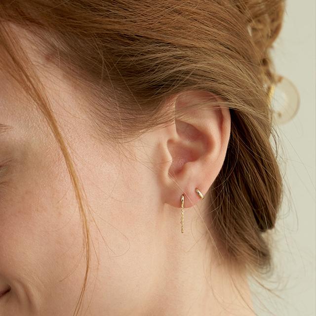 Staygem 14K Ultra Mini One-Touch Ring Earrings