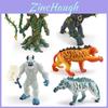 Exquisite Statische Modellfiguren von Eis-Monster Baumgeist Mächtiger Gorilla Kristall-Tiger und Feuriger Lava-Tiger