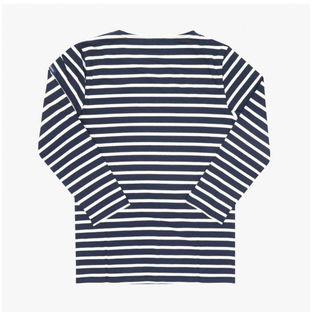 Saint James Kids Long Sleeve Tee Modern Stripe 2066 Marine Ecru