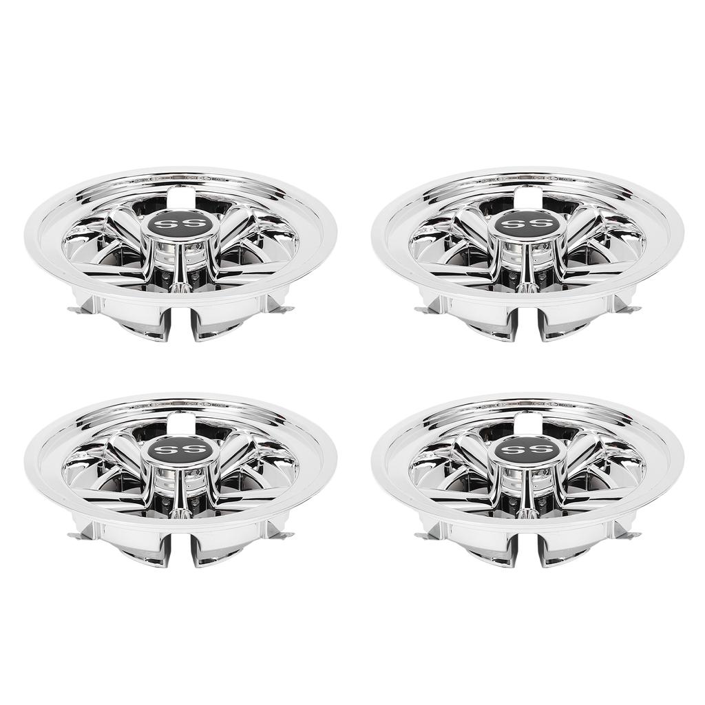 Club Car Wheel Hub Caps 5 Spoke for SS Style Silver Plated Replacement for EZGO 8in