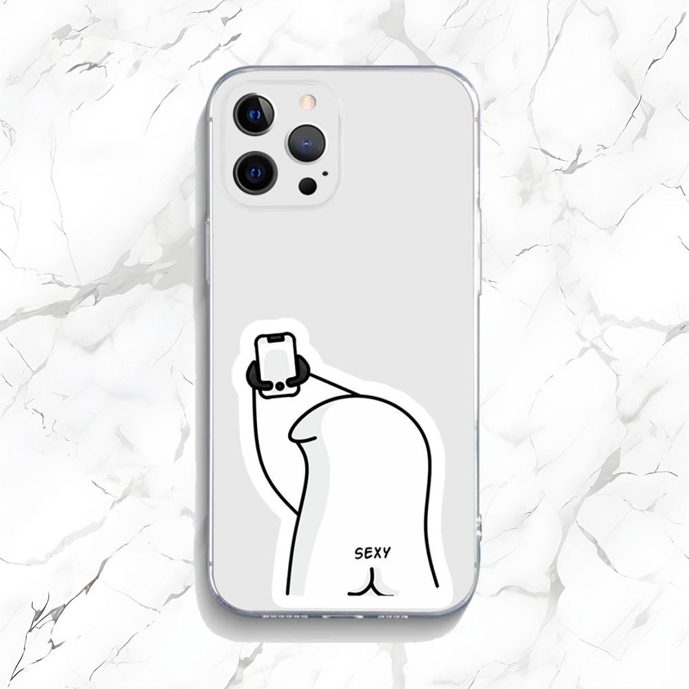 Funny C-Celular Flork Phone Case For iPhone 16,15,14,13,12,11 Plus,Pro,Max,XR,XS,X,7,8 Plus,SE,Mini Transparent Shell
