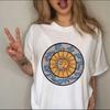 Women TShirt Retro Witch Style TShirt Y2K Aesthetic Casual Loose Fit Top Sun Moon Stars Harajuku Graphic Print Daily Streetwear