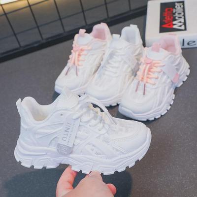 Nuove Scarpe Bianche Antiscivolo Autunno 2024 per Bambini: Scarpe da papà traspiranti e versatili con suola morbida per ragazzi e ragazze.
