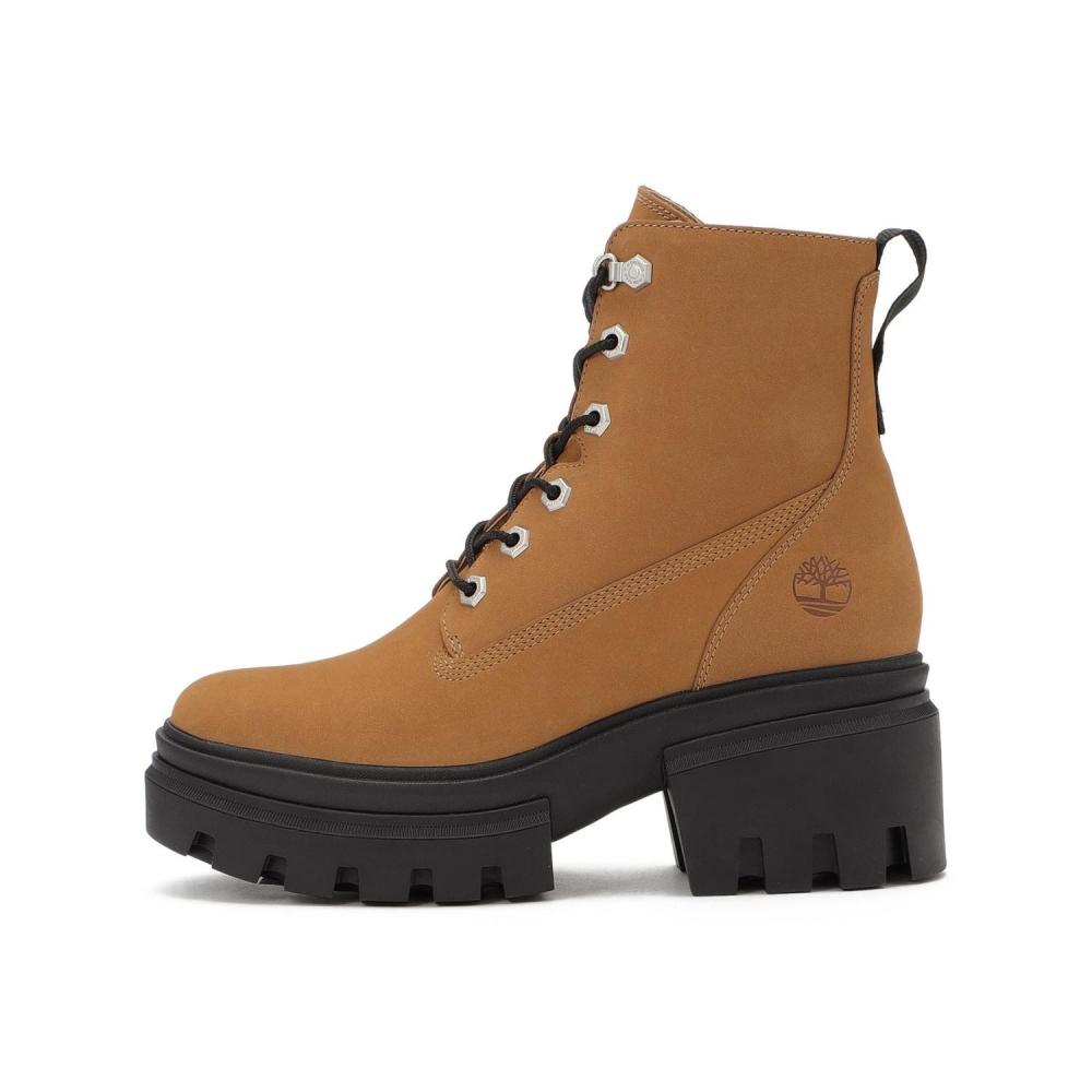 Timberland Женские Ботинки на Шнуровке S Everleigh 6 дюймов A41qk Пшеничный Нубук 240