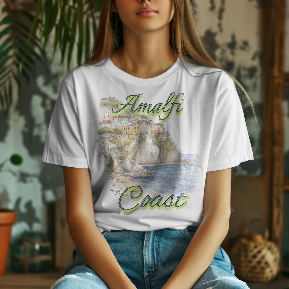 

Amalfi Coast Italian City T-shirt, Italy Travel Lover Tee, Unisex Italia Tee S