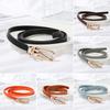 Fashion Graceful Candy Color Faux Leather Belts Thin Skinny Waistband Dress Strap Adjustable Belt