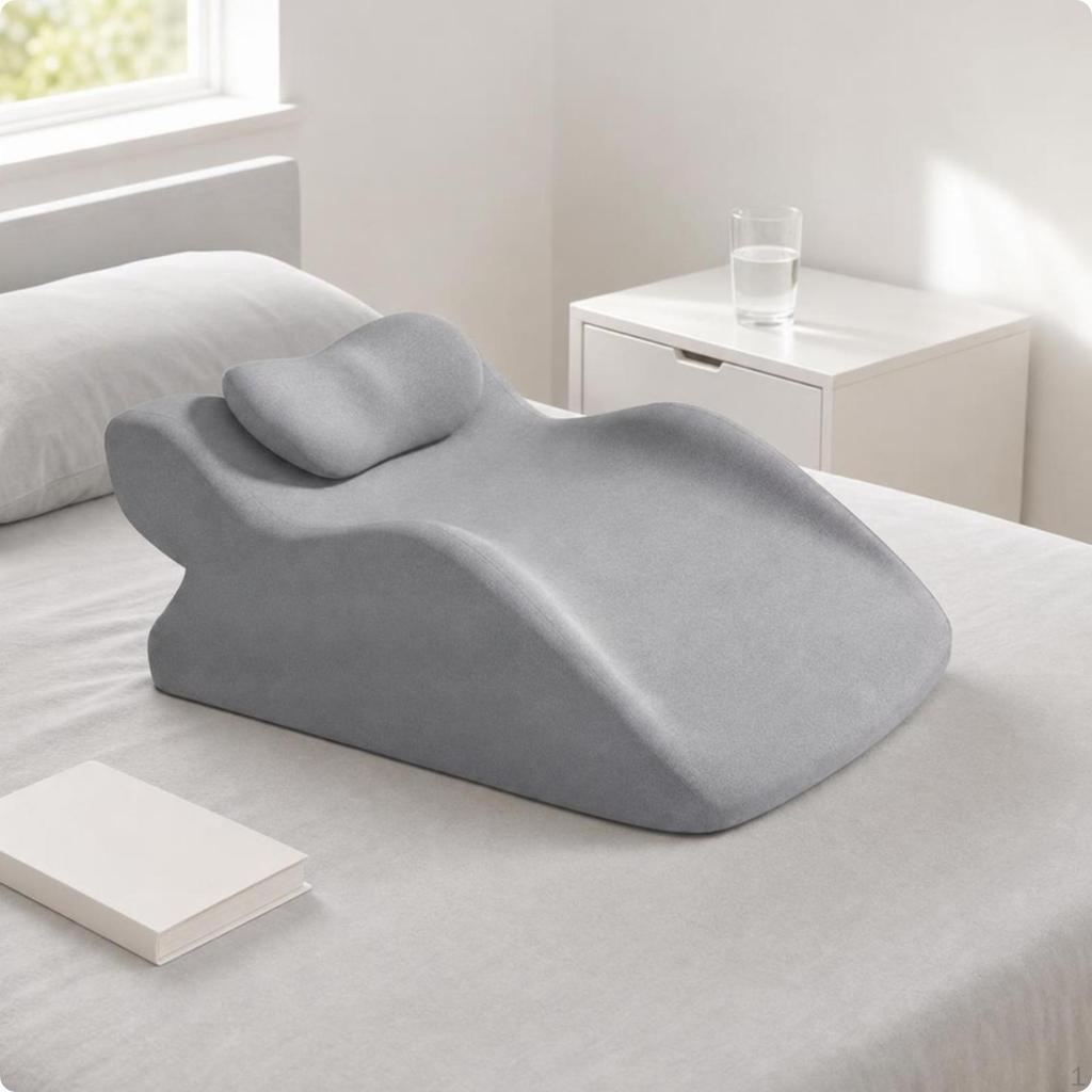 YShaped Prone Pillow Contoured Memory Foam Attached Headrest for Phone Use