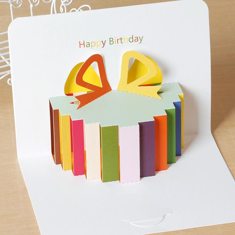 

3D Pop-Up Greeting Cards with Envelope Birthday Greeting Cards for Family Friends Lovers DIY Blessing Cards Party Supplies