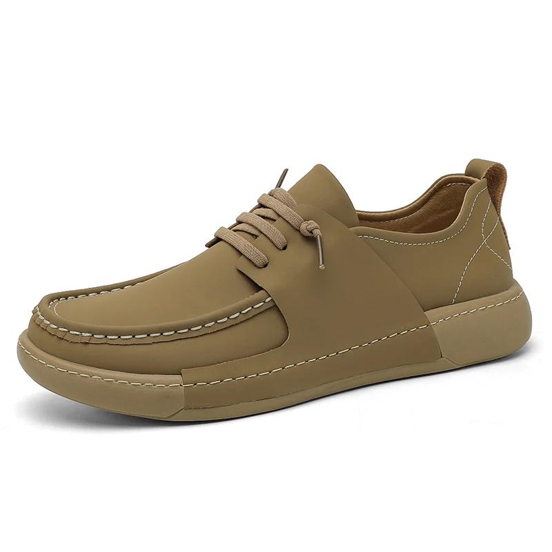 Genuine Leather Men's Casual Shoe High Quality Walking Shoes Fashion Male Original Sneakers Lightweight Handmade Driving Shoes