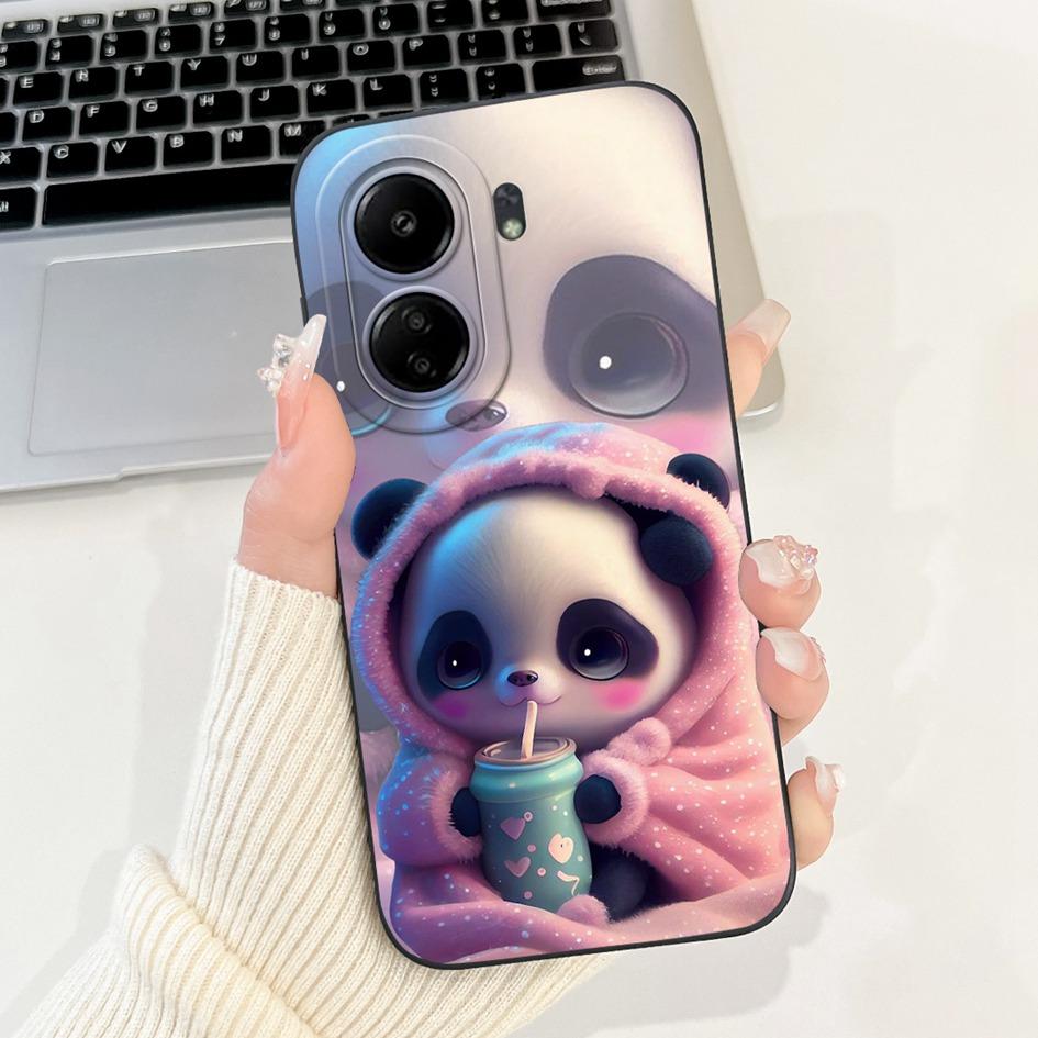 For Xiaomi Redmi 13C Case Cover Popular Flower Bowknot Soft TPU Silicone Shockproof Bumper For Xiaomi Poco C65 Redmi13C 4G Funda
