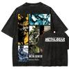 Metal Gear Solid 2 Sons of Liberty T-shirt Lavata Oversize Unisex Abbigliamento per Tutto l'Anno Vestiti di Personalità Streetwear Maglietta Trendy