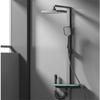 Tuqiu Grey Digital Display Bathroom Shower Faucet Set Brass Bathroom Rainfall Shower Mixer Tap Brass Bath and Shower Faucet Set