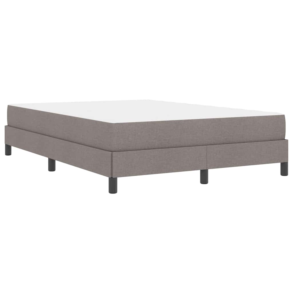 Box Spring Bed with Mattress Taupe 140 x 190 cm Fabric