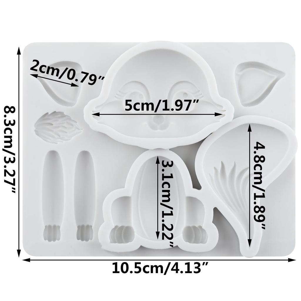 Woodland Animal Silicone Mold Fox Fondant Molds Cake Decorating Tools Theme Cake Dessert Decorated Chocolate Candy Mold