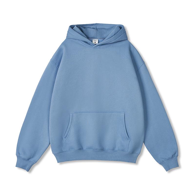 2025 Men's Fleece-Lined Oversized Hoodie - Solid Color, Thick, Winter/Autumn Streetwear Jacket