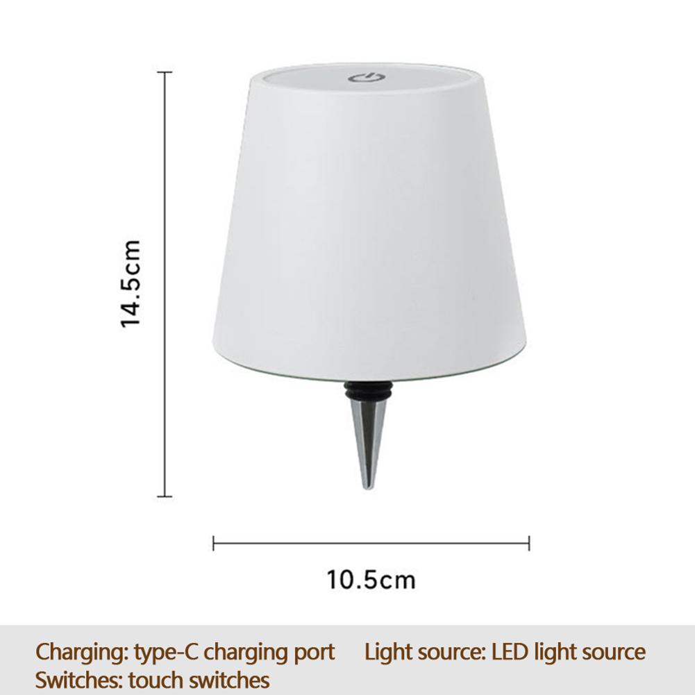 Wireless Bottle Lamp Touch Control LED Wine Bottle Base Rechargeable Vases Led Light Bar Dining Mushroom Lamp Home Room Decor