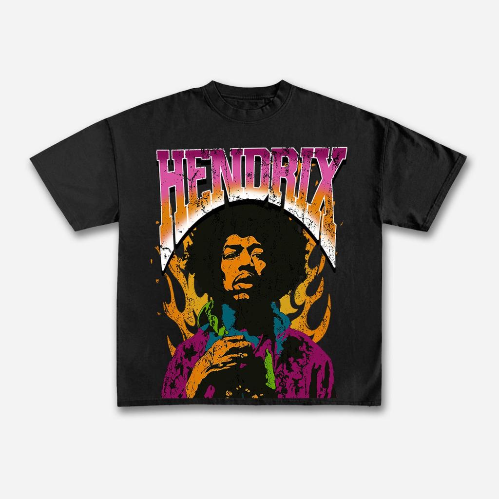 2026 FrühlingSommer Street Fashion Retro Jimi Hendrix Druck Herren Y2K Street Art Herren- und Damenbekleidung T-Shirt