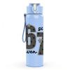1PC Big 67 Number Retro Text Print 750ml Color Plastic Sports Water Bottle Leakproof Flip Straw Lid Suitable for Sports Office Home Use