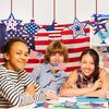 Themed Day Independence Star Shaped Hanging Ornaments Scene Arrangement Props