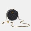 Hvauen Light Luxury Women's Bag New Shoulder Messenger Bag Niche Design Diamond Chain Small Round Bag