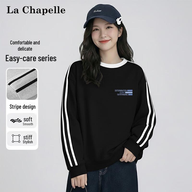 La Chapelle Women s Striped Crewneck Sweatshirt S