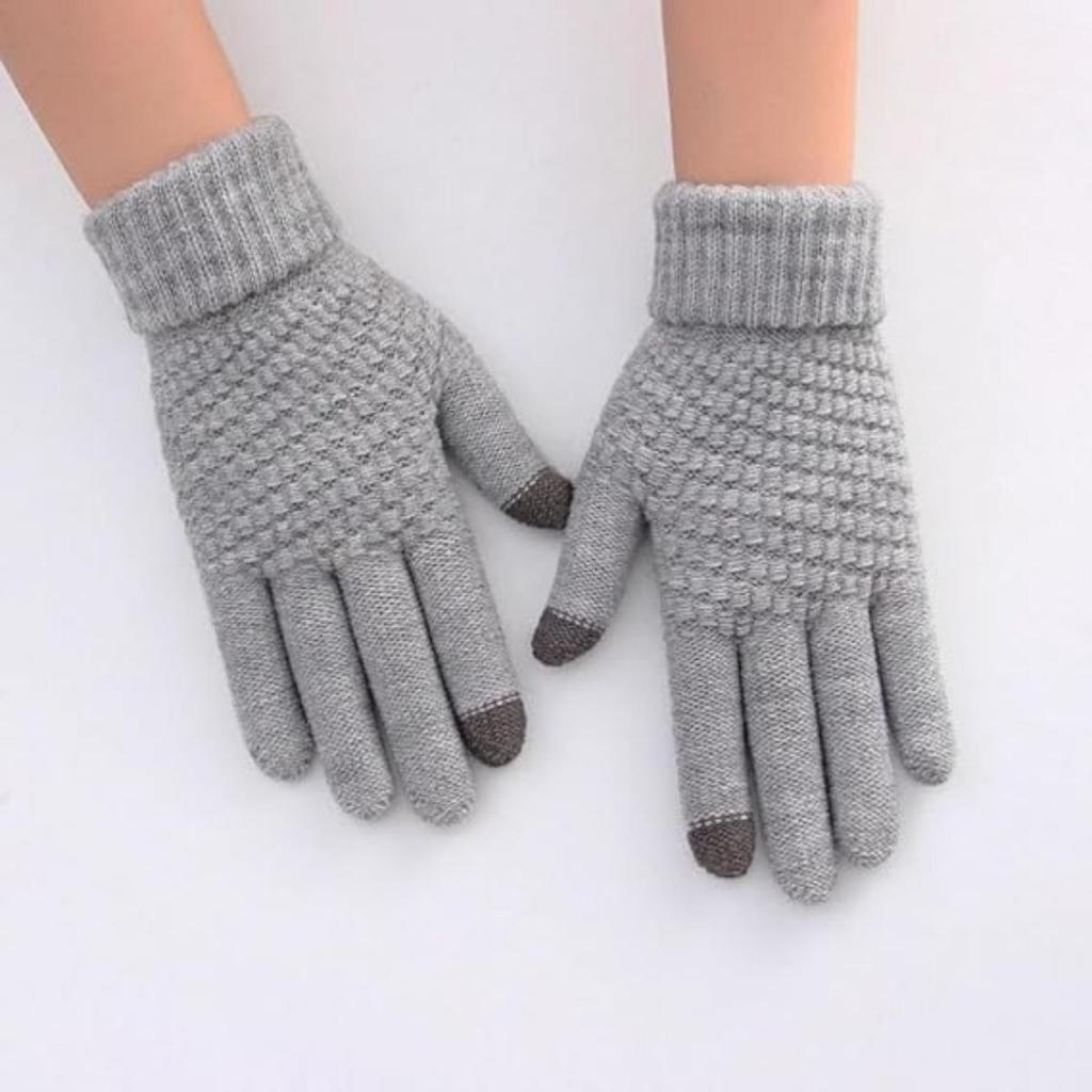 Guanti Caldi per Donna e Uomo Guanti Lavorati a Maglia Foderati in Pile