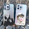 Art Aesthetic David Mona Lisa Phone Case For iPhone 16 15 14 13 Pro Max Mini 15 14 Plus 12 11 Pro Max Shockproof Laser Cover