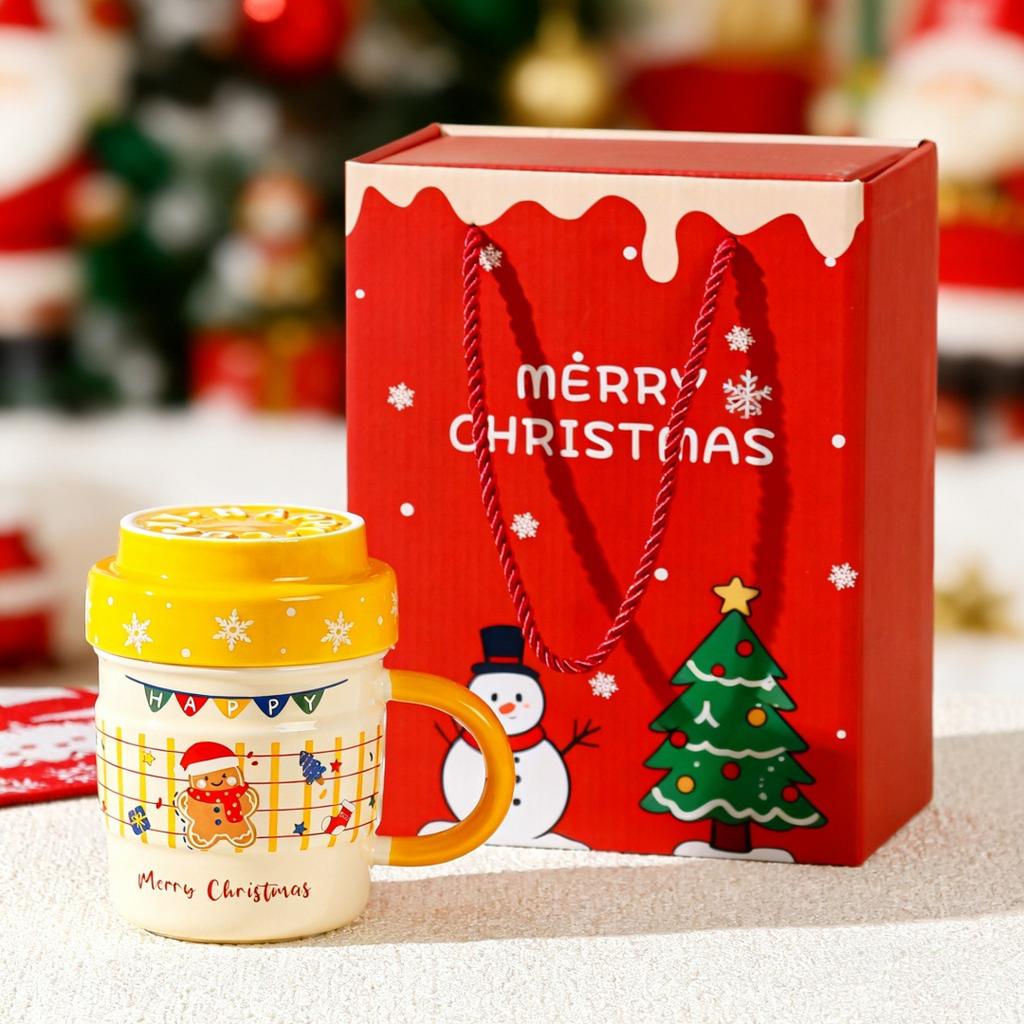 New Christmas Dust Mark Cup Gift Box Set Small Gifts Couple Water Cup Household High Value Gifts