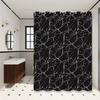 Nordic Style Light Luxury Black Marble Pattern Bathroom Partition Curtain, Shower Curtain, Privacy Curtain, Super High-Quality
