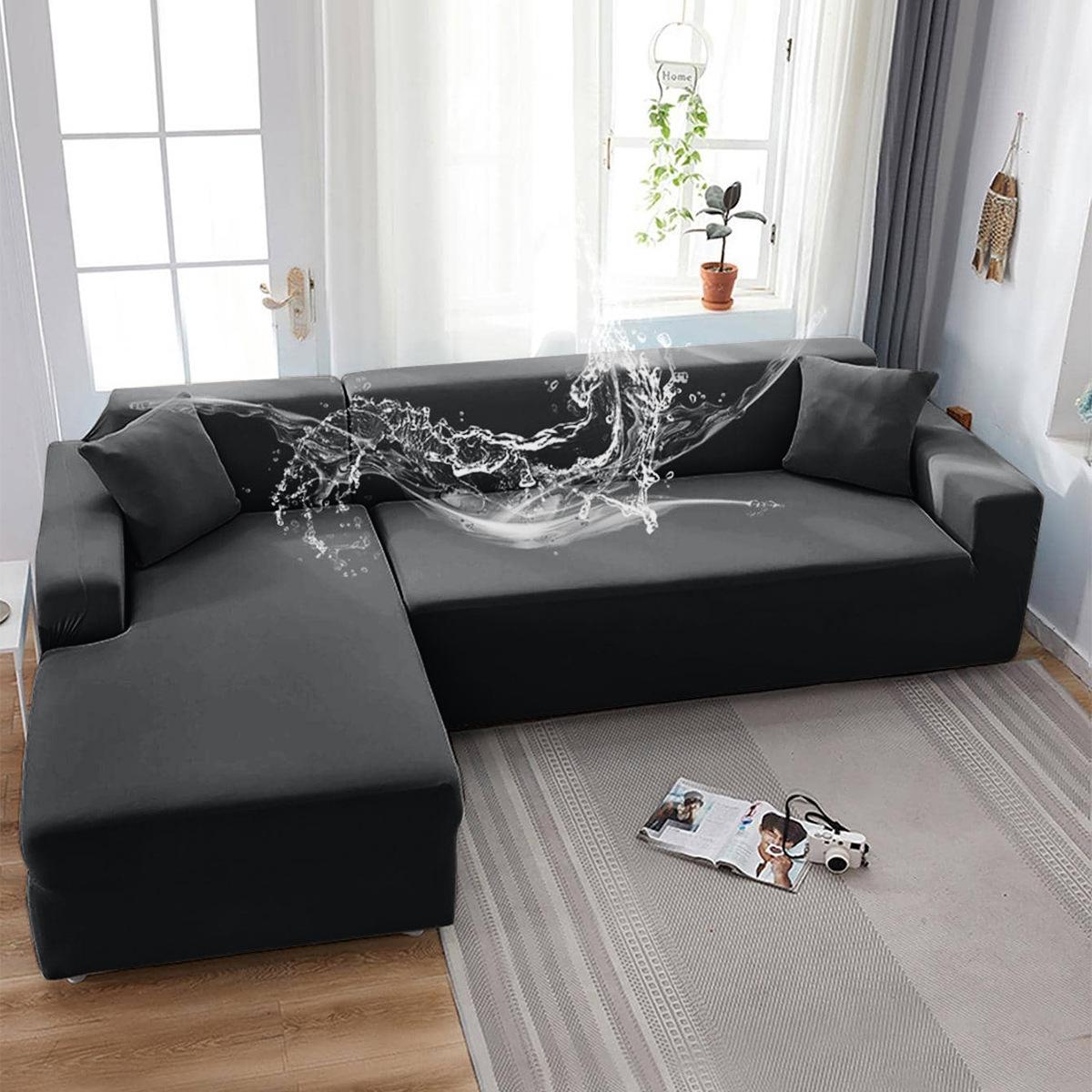 Чехол на диван, эластичный водонепроницаемый чехол на диван из молочного шелка, однотонный универсальный всеохватывающий чехол на диван 1 seat