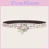 Vintage Womens Belt With Butterfly Buckle Faux Leather For Casual Daywear