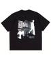 Unisex Y2K Retro Patterned T-Shirt Featuring A Black and White Color Palette, Inspired By 90S Street Fashion