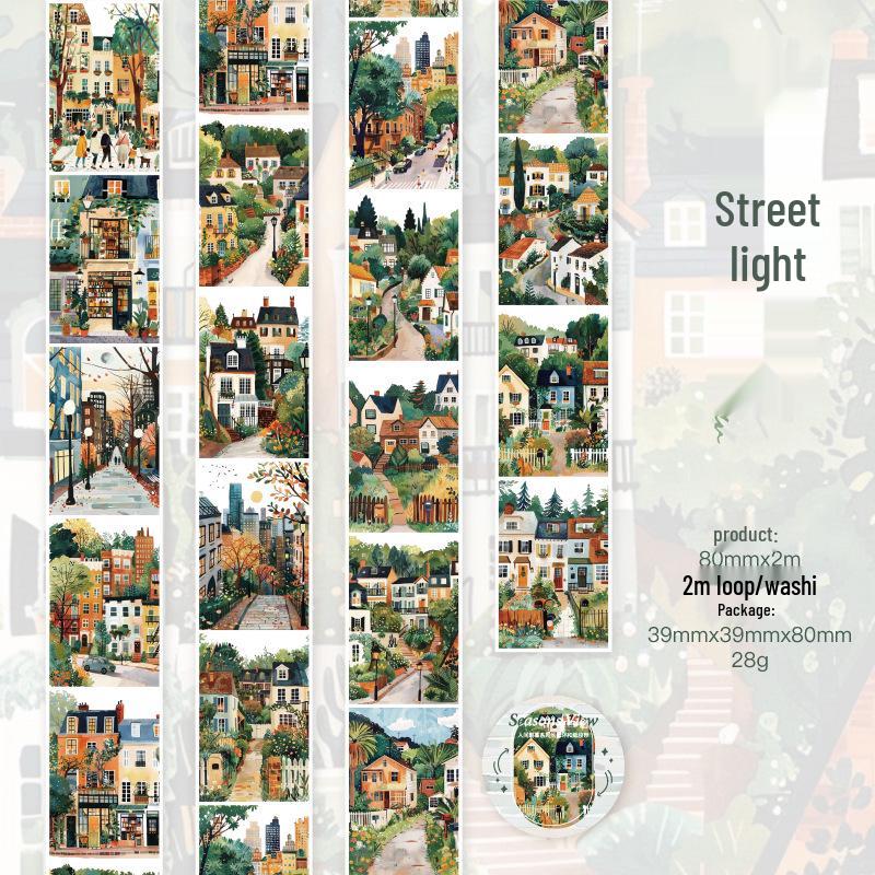 Twilight Washi Tape: Morning & Evening Scenery Series – 6 Styles for Journals & Collages
