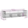 VidaXL Banc jardin design gabion 287x71x65,5 cm bois massif de douglas 3196252