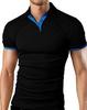 Polo senza maniche con mezza zip, vestibilità slim, top casual versatile