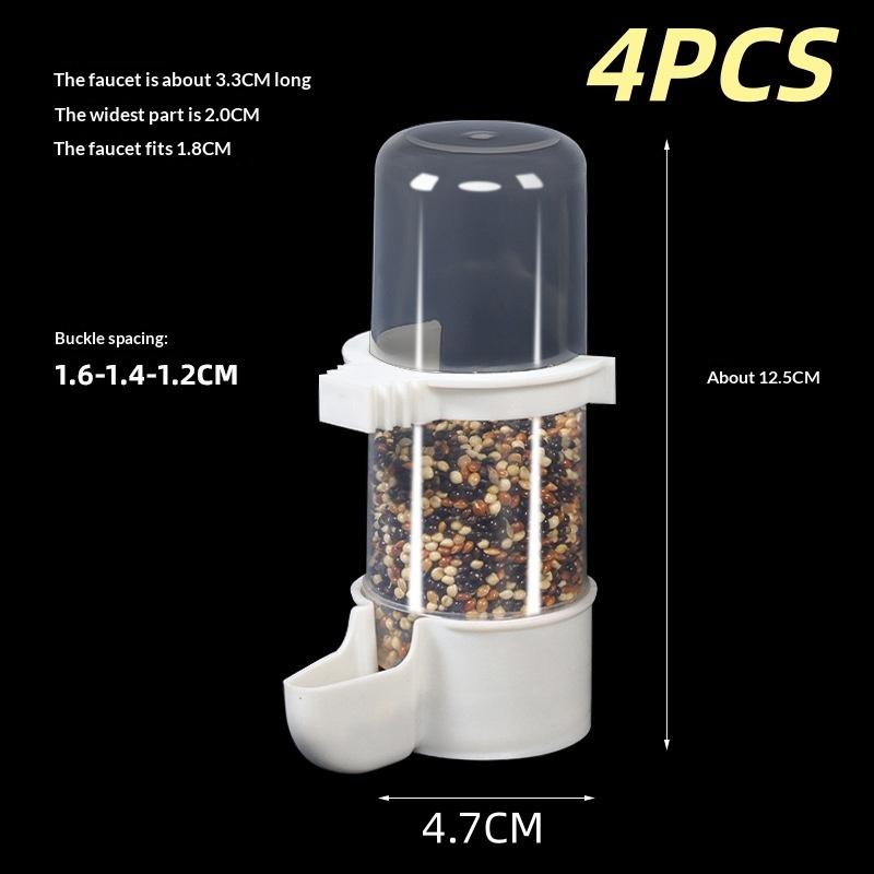 2/4/8/12Pcs Automatic Cage Hanging Parrot Water Dispenser 240ML Bird Feeder For Small Medium Large Bird Pet Cage Accessories