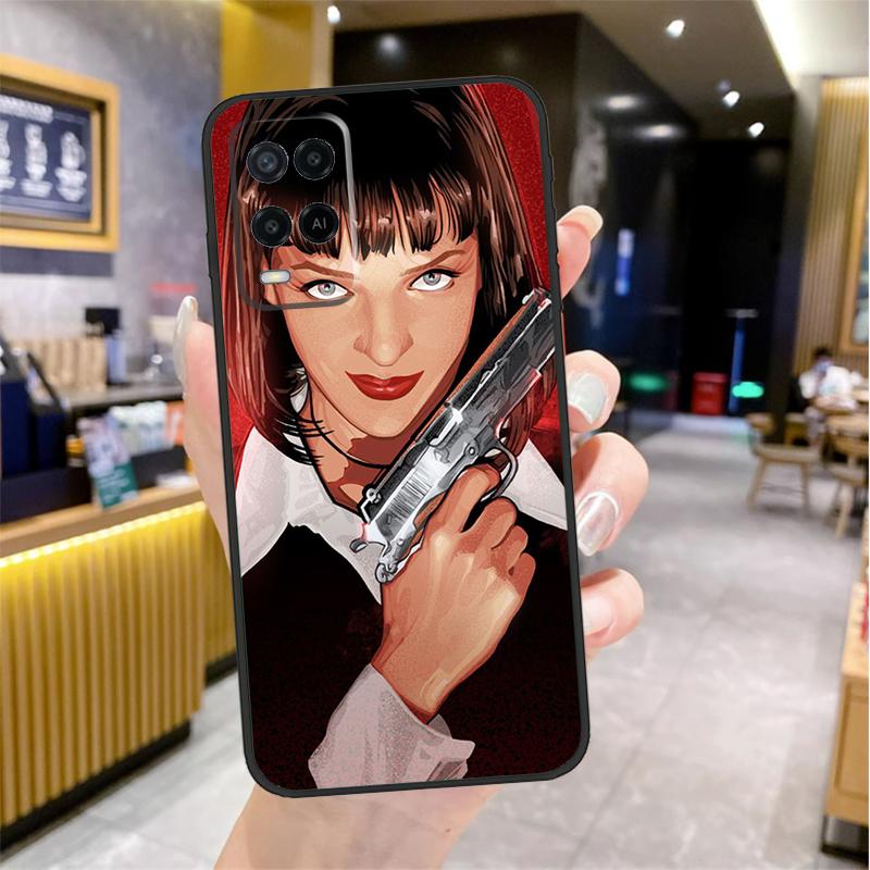 Mia Pulp Fiction Case For Oppo A96 A76 A16 A17 A18 A60 A80 A40 A38 A58 A78 A98 A94 A74 A54 A15 A57 A77 A5 Pro