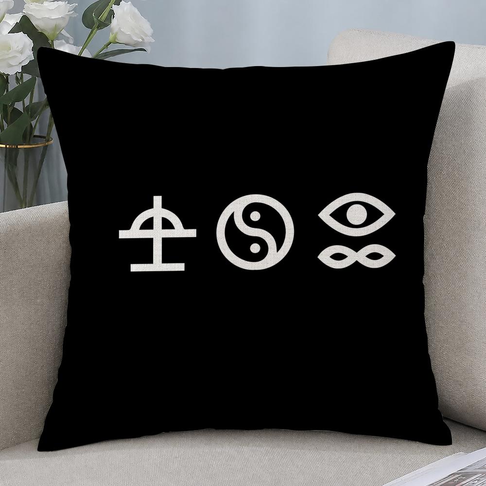 Band Bad Omens Cushion Cover Cushion Covers Natural Linen Breathable Sofa Bedroom Decor Pillowcase