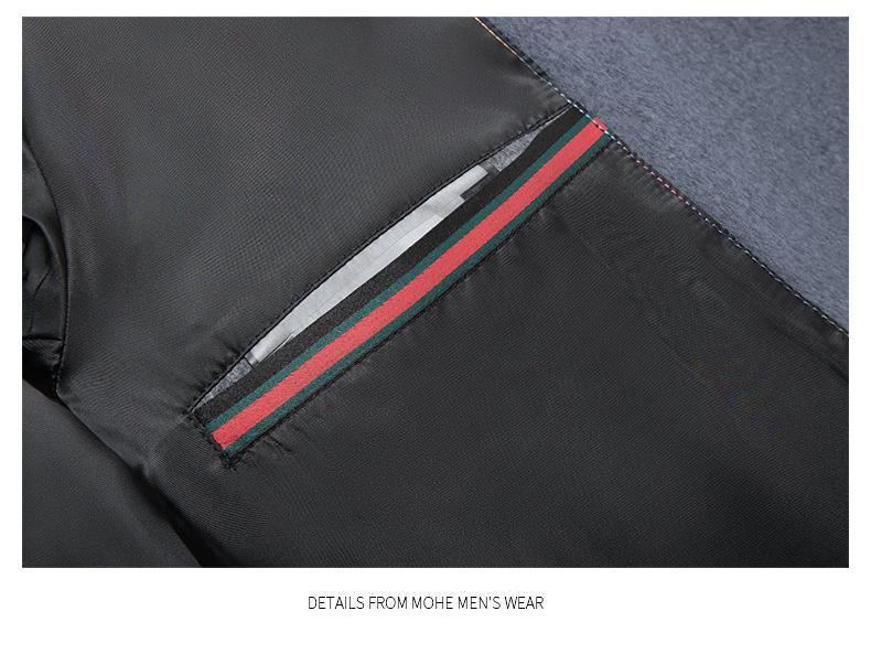 Wool Blend Men's Mid-Length Trench Coat - 2025 Autumn/Winter Collection