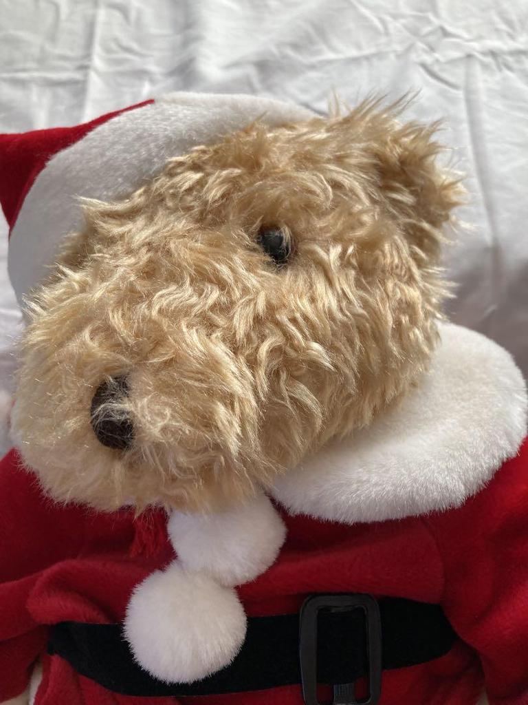 [USED] Santa Claus teddy bear backpack