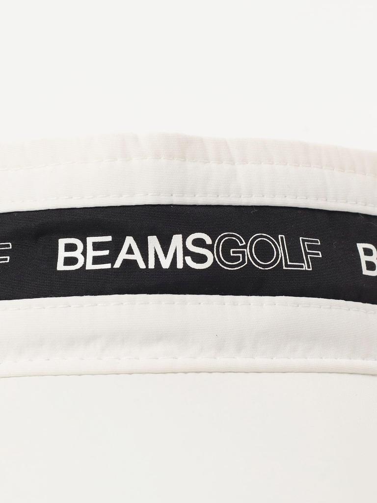 Beams Golf Logo Tape Sun Visor Free 81410359965 Women's Hat, Beige, Size,