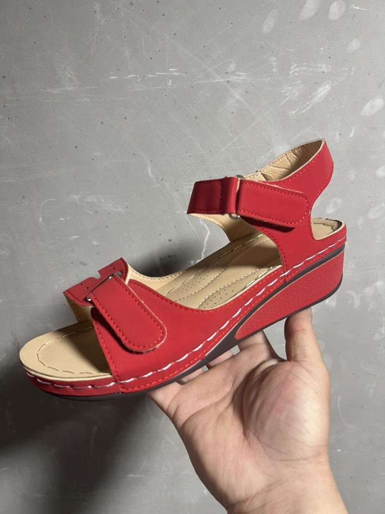 2023 Summer Women's Roman Slope Heel Beach Sandals, Plus Size