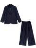 LUXI Women's Autumn Tencel Linen Blazer & Pants Set